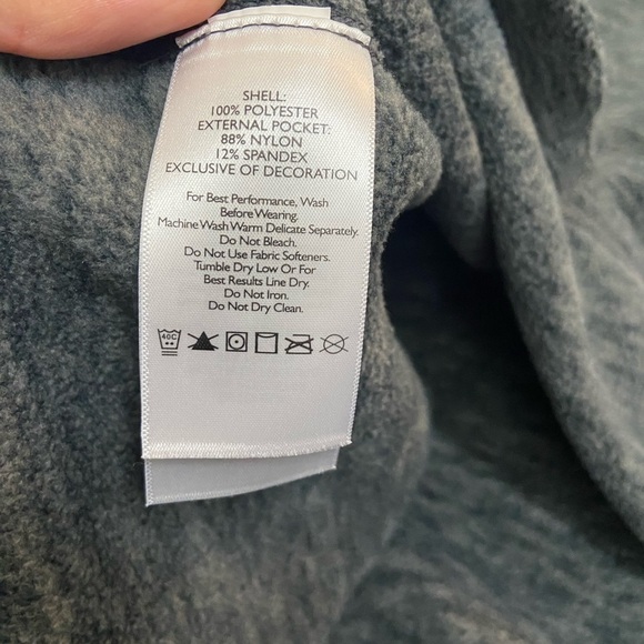 EDDIE BAUER • Men’s First Ascent Fleece Grey Quarter Zip Pullover Size 2XL - Picture 6 of 6